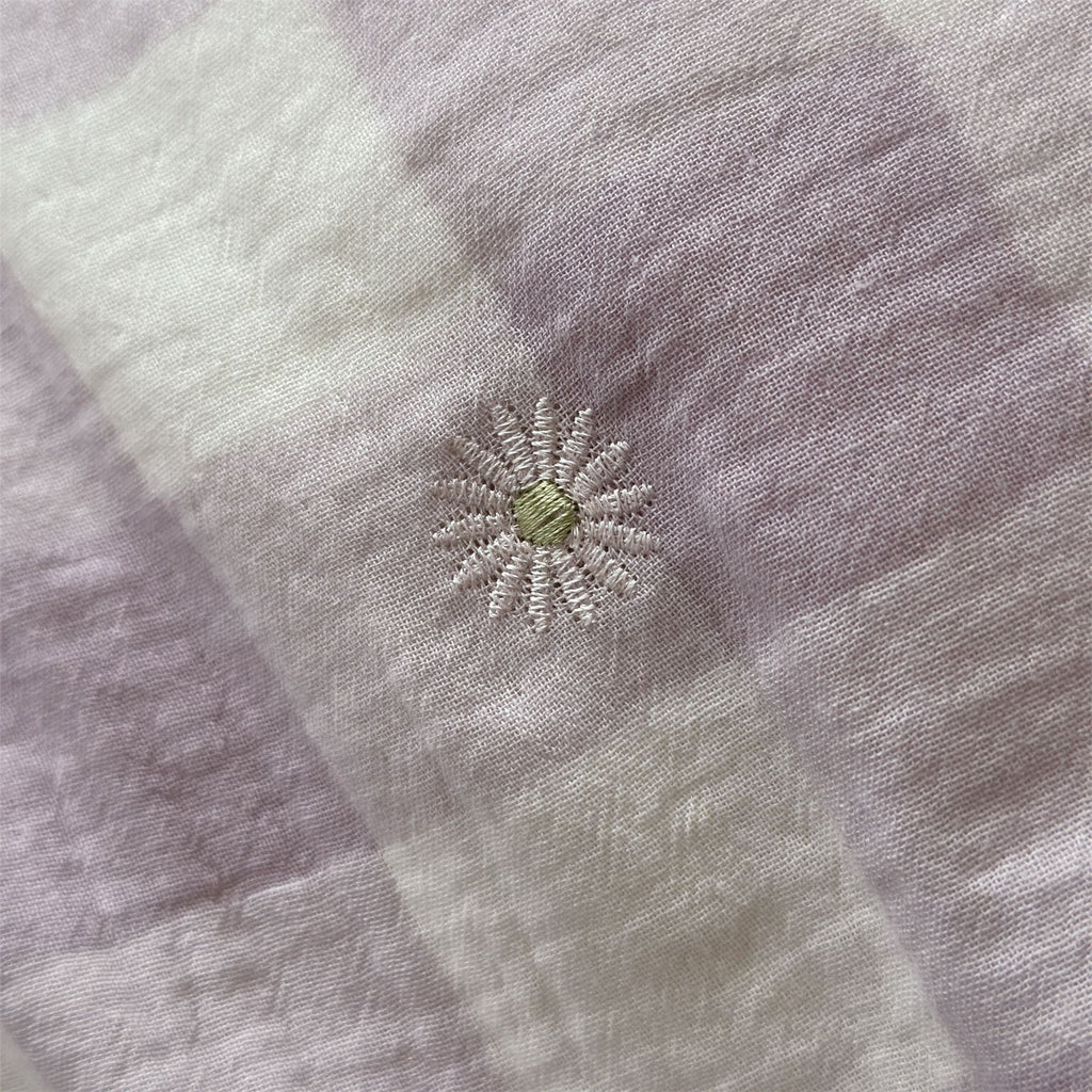 Purple Checkered Bedding Set