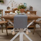 Simple Stripe Tassel Runner