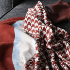 Houndstooth Striped Blanket