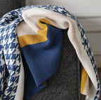 Houndstooth Striped Blanket