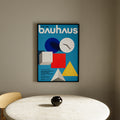 Blue Artistic Shapes Clock