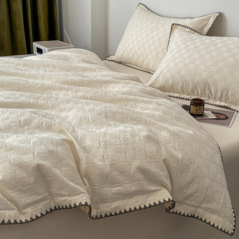 Waffle Checker Bedding Set  - FINAL SALE