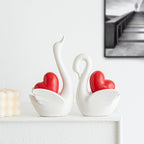 Isla Swan Heart Figurines