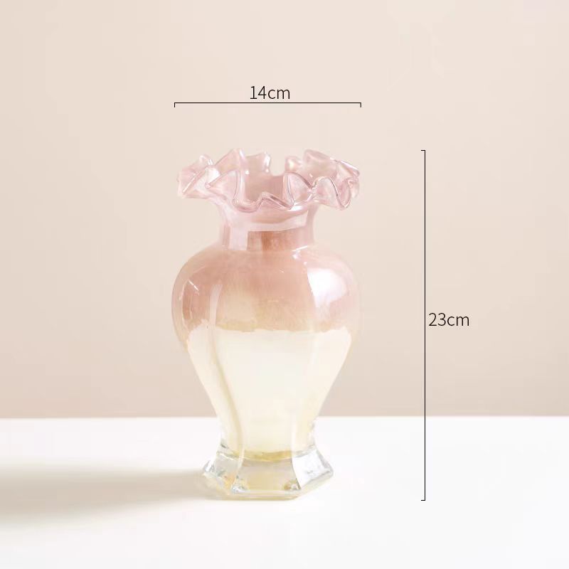 Ruffled Romance Glass Vase