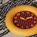 Yellow Checkered Clock