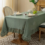 Vintage Stitch Ruffle Tablecloth