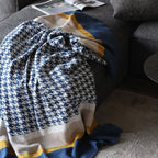 Houndstooth Striped Blanket
