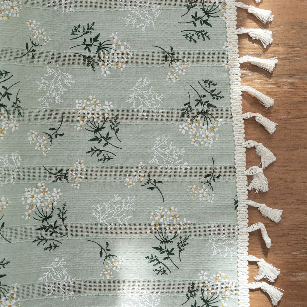 Royal Flower Tassel Table Cloth