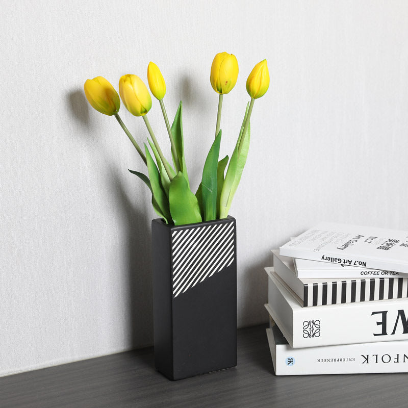 Black & White Abstract Vase