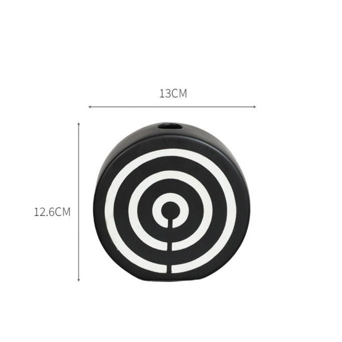 Black & White Abstract Vase