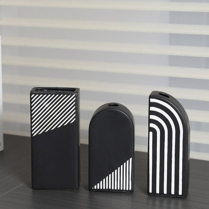 Black & White Abstract Vase