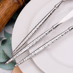 Siv Silver Hammered Luxury Stainless Steel Cutlery Set