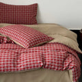 Vintage Red Checkered Bedding Set