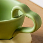 Big Heart Ceramic Teacup Set