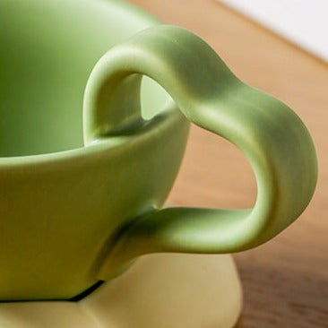 Big Heart Ceramic Teacup Set