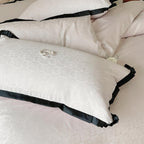 Black Lined Heart Bedding Set