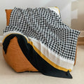 Houndstooth Striped Blanket
