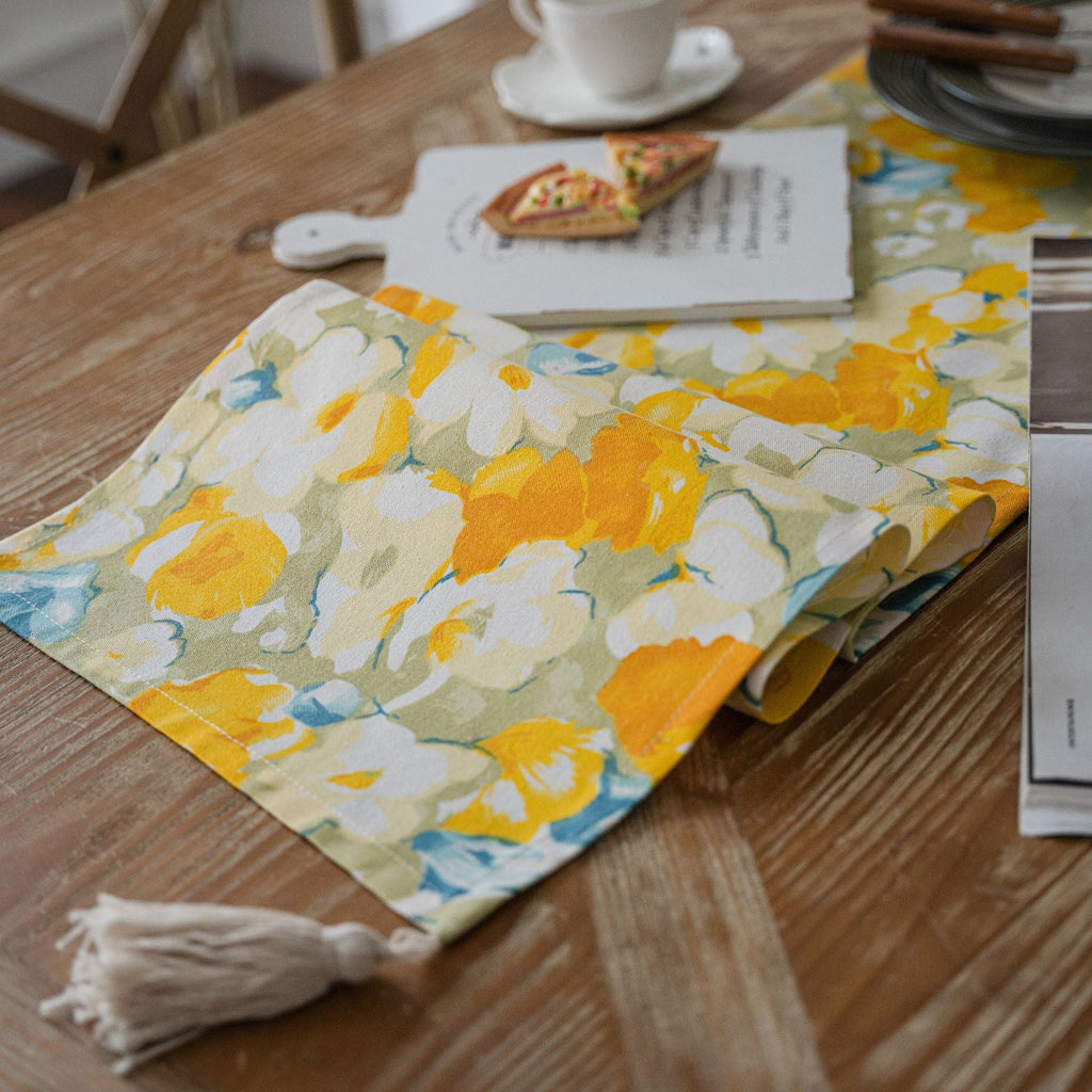 Sunshine Meadow Tassel Runner