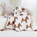 Knitted Horse Tassel Blanket