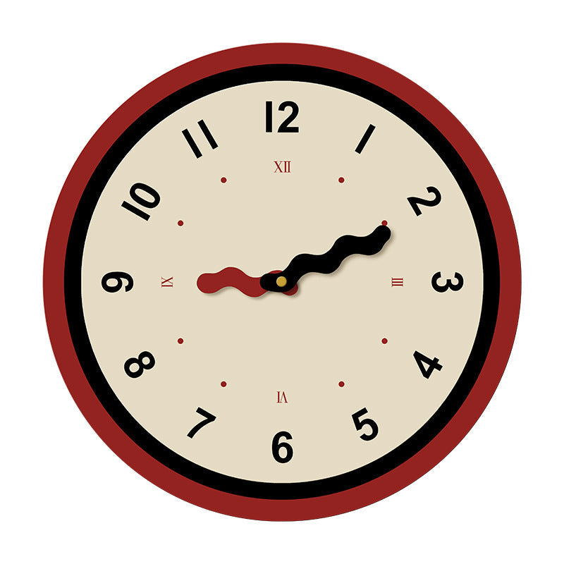 Red Accent Wall Clock