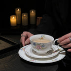 Floral Gold Line Plate