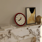 Red Accent Wall Clock