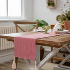Simple Stripe Tassel Runner