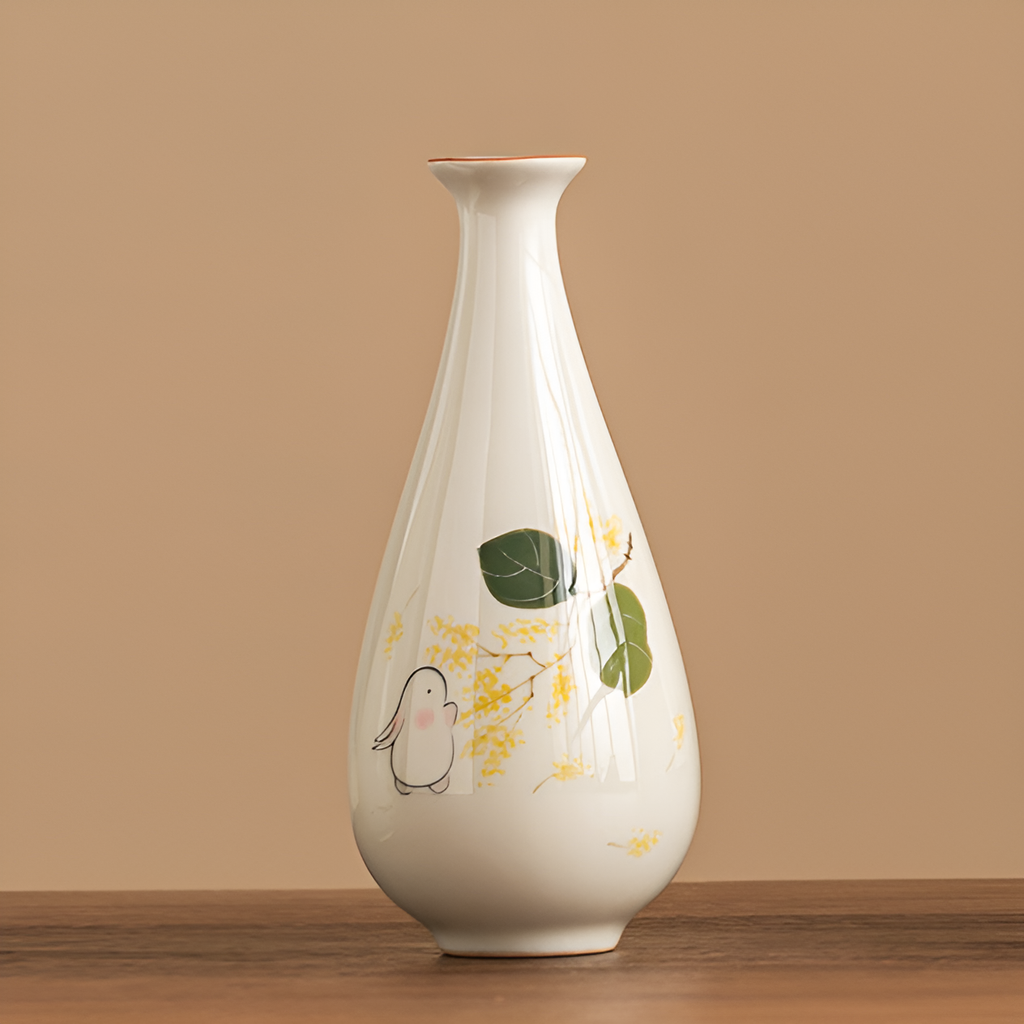 Ema Ivory Ceramic Vase