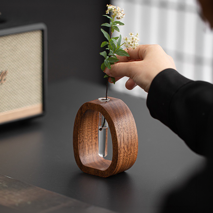 Torin Walnut Loop Vase