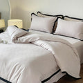 Black Lined Heart Bedding Set
