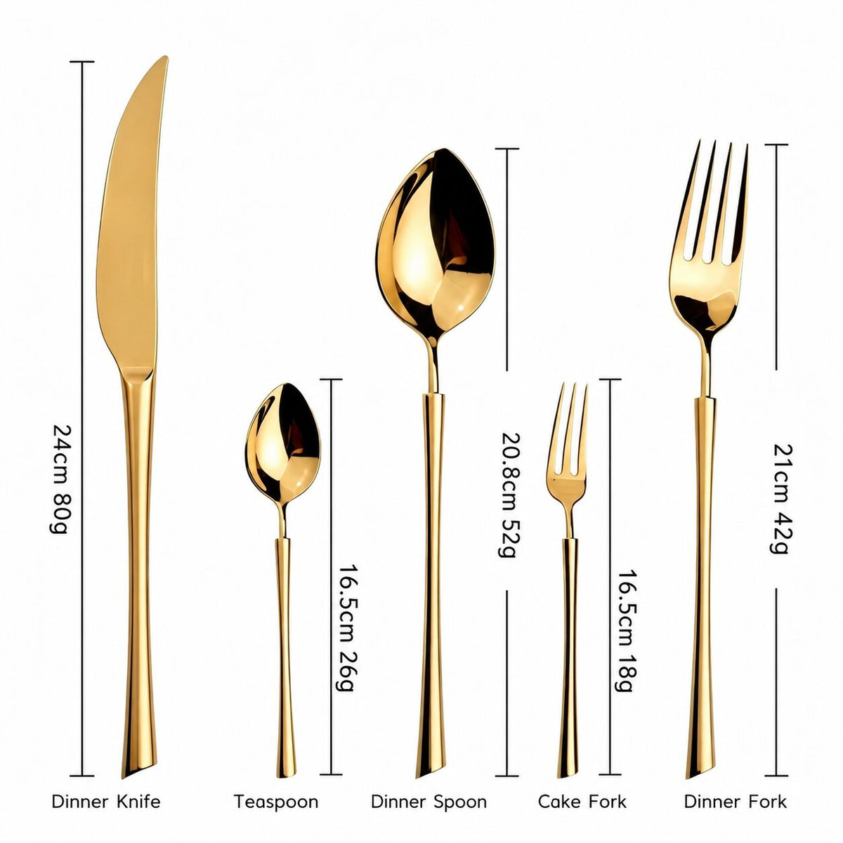 Ottoman Gold Luxury Stainless Steel Cutlery Set