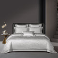 Valmont Pearl Silver Floral Jacquard Tencel Bedding Set