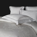 Valmont Pearl Silver Floral Jacquard Tencel Bedding Set