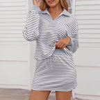 2 Piece Outfits Casual Sweatshirt Skirt Set Long Sleeve Skort