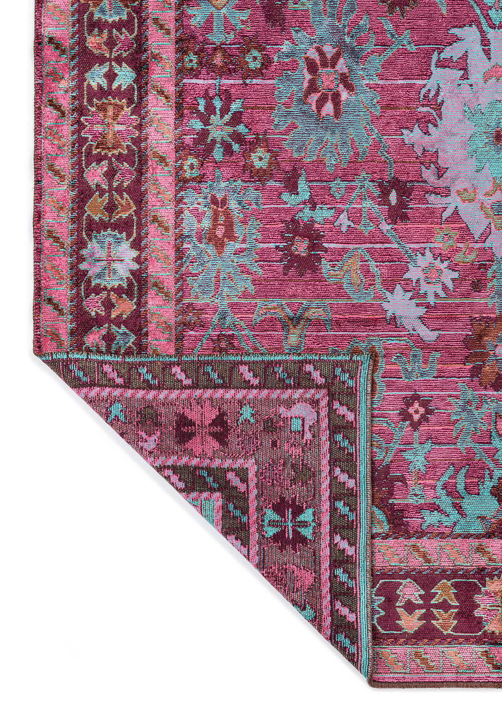 Prestige Dark Damson - Turquoise Rug