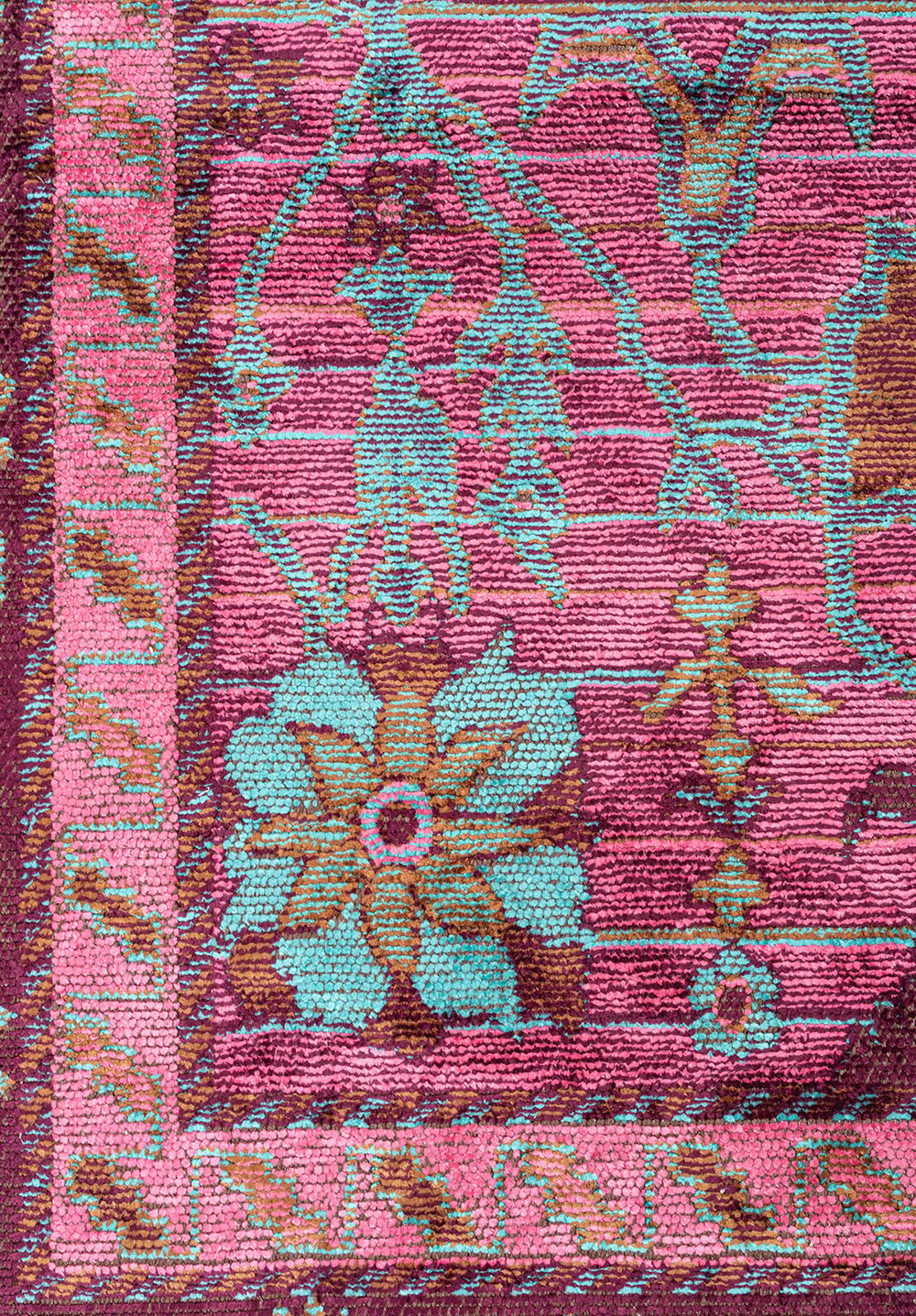 Prestige Dark Damson - Turquoise Rug