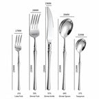 Rome Silver Luxury Stainless Steel Cutlery Set