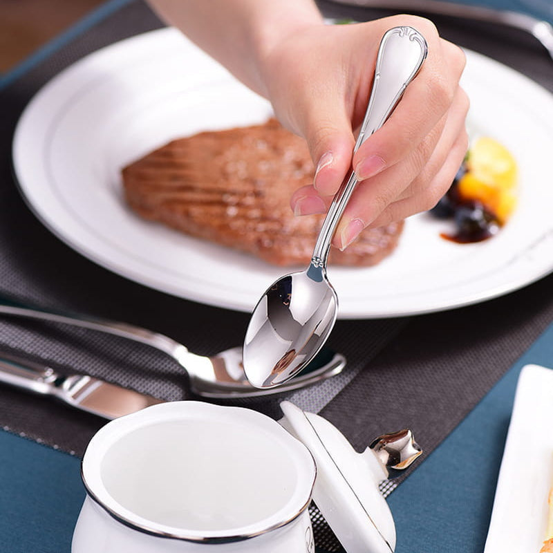 Selena Silver Luxury Stainless Steel Cutlery Set