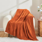 Ellis Checked Knit Blanket