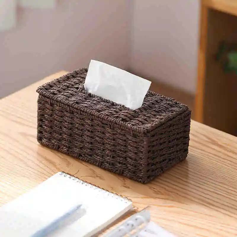 Lina Rattan Tissue Box