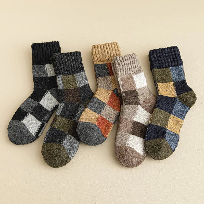 Men's Patchwork Crew Socks