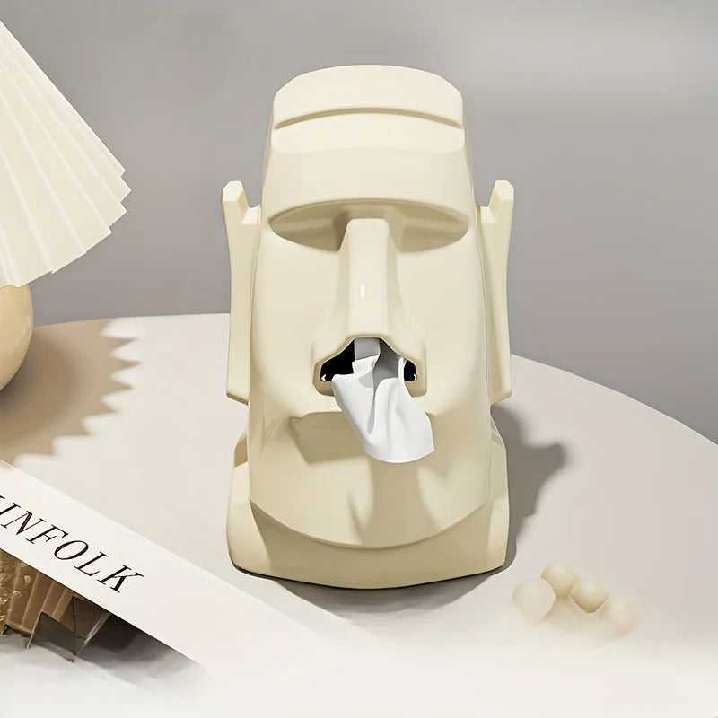 Moai Tiki Tissue Box
