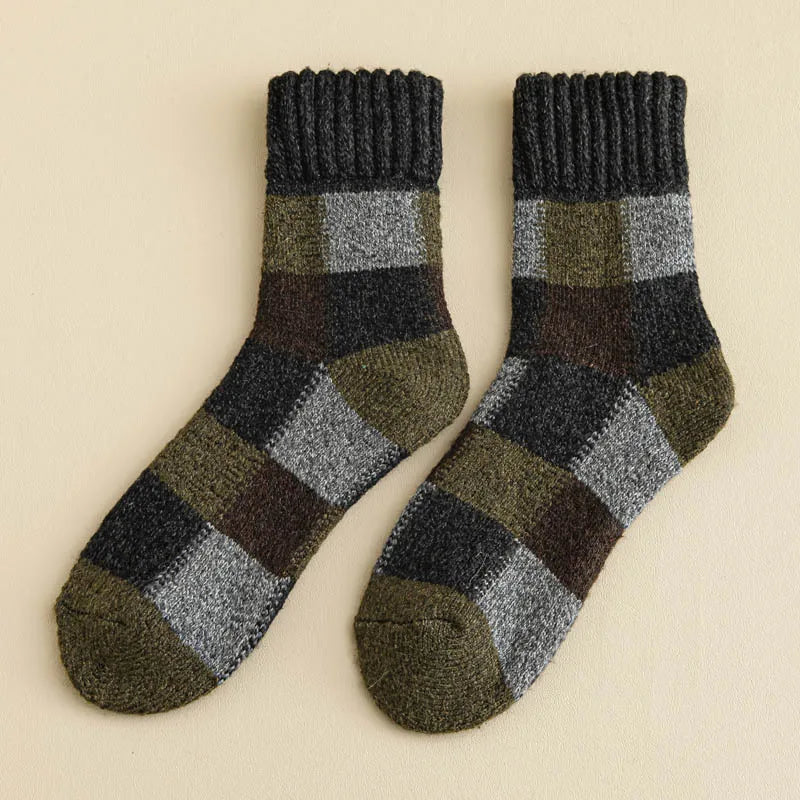 Men's Patchwork Crew Socks
