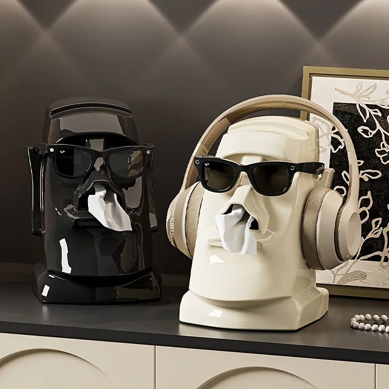 Moai Tiki Tissue Box