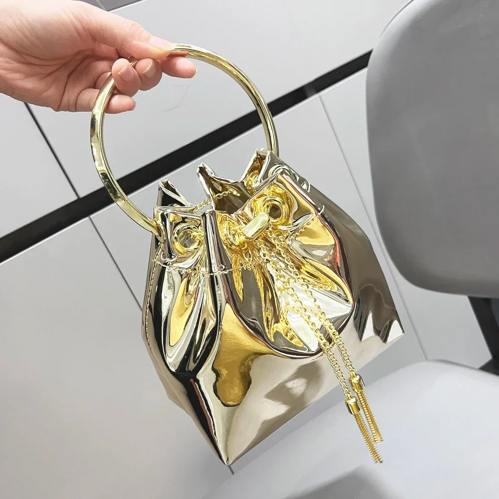 Oura Metallic Bucket Bag