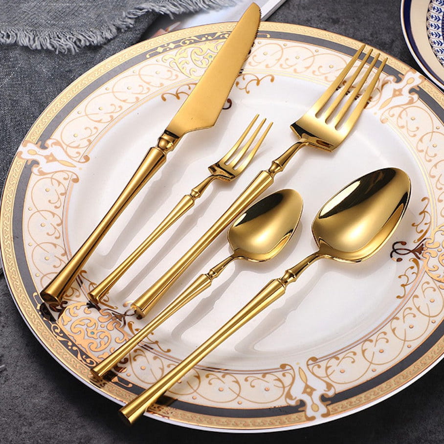Serena Gold Luxury Stainless Steel Cutlery Set