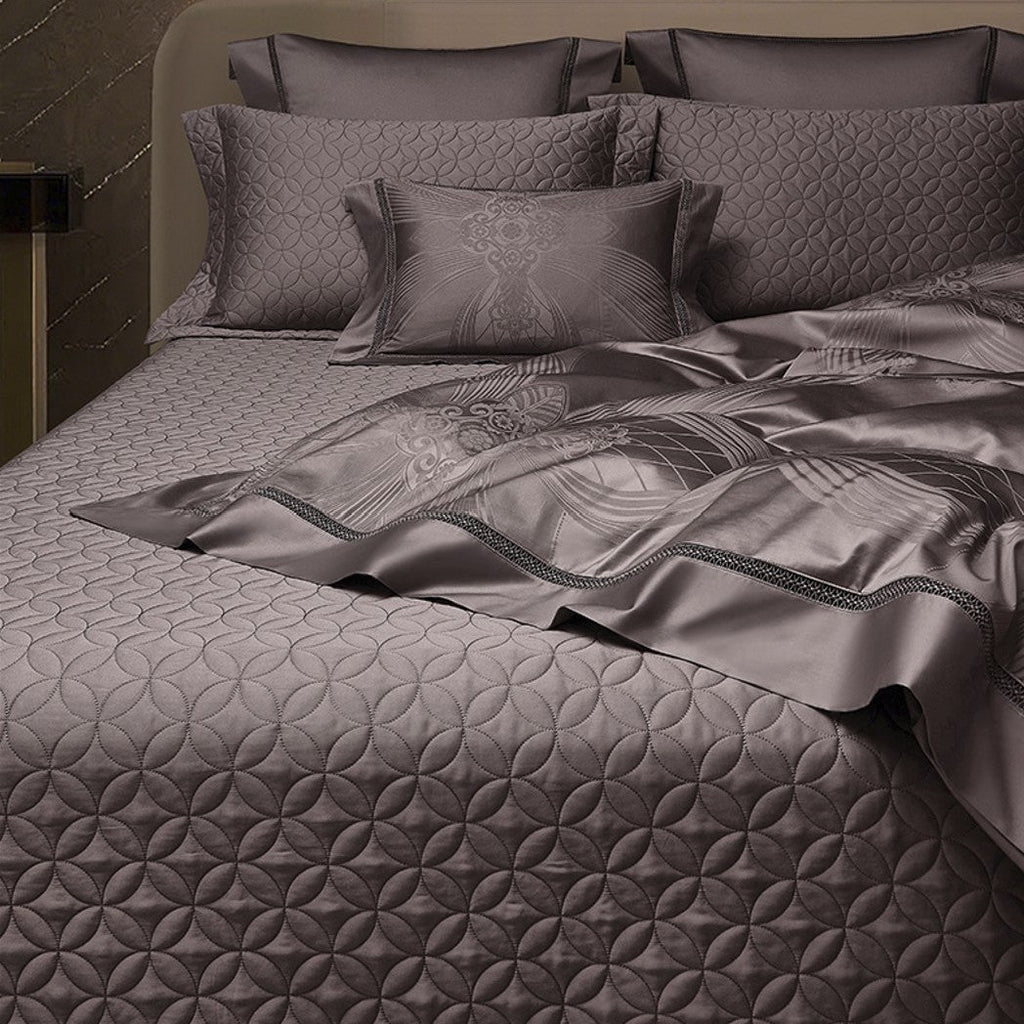 Varenna Hemstitch Jacquard Egyptian Cotton Bedding Set