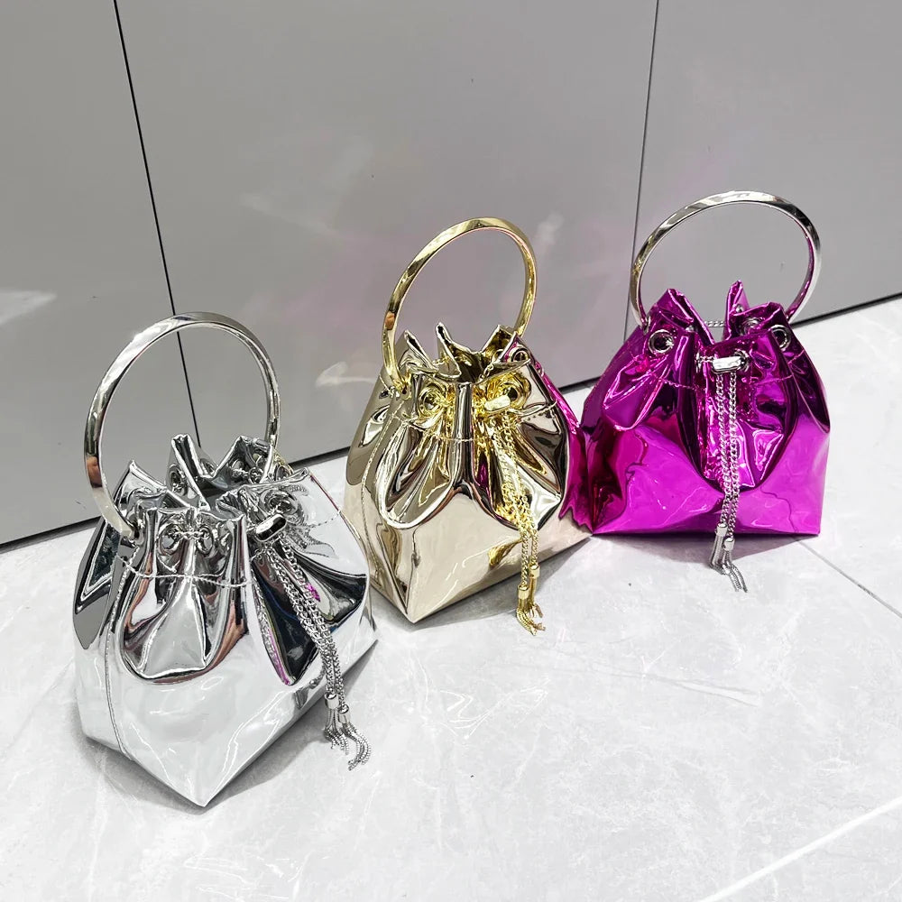 Oura Metallic Bucket Bag