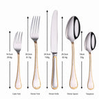 Selena Gold Edge Luxury Stainless Steel Cutlery Set