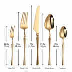 Serena Gold Luxury Stainless Steel Cutlery Set